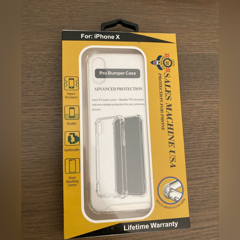 iPhone X clear pro number case